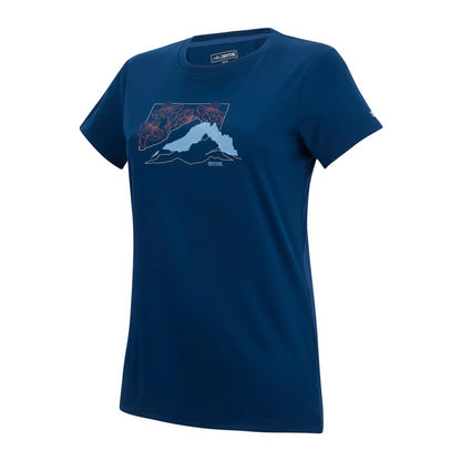 Aviator Blue - Side - Regatta Womens-Ladies Fingal Abstract Mountain T-Shirt