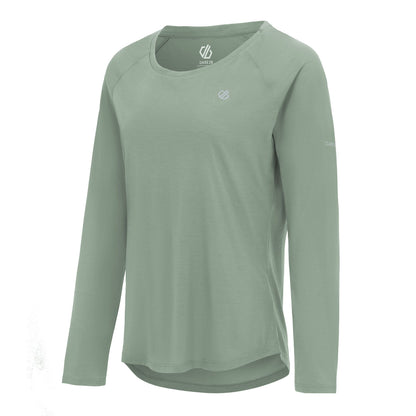 Glacier Green - Side - Dare 2B Womens-Ladies Serenity Long-Sleeved T-Shirt