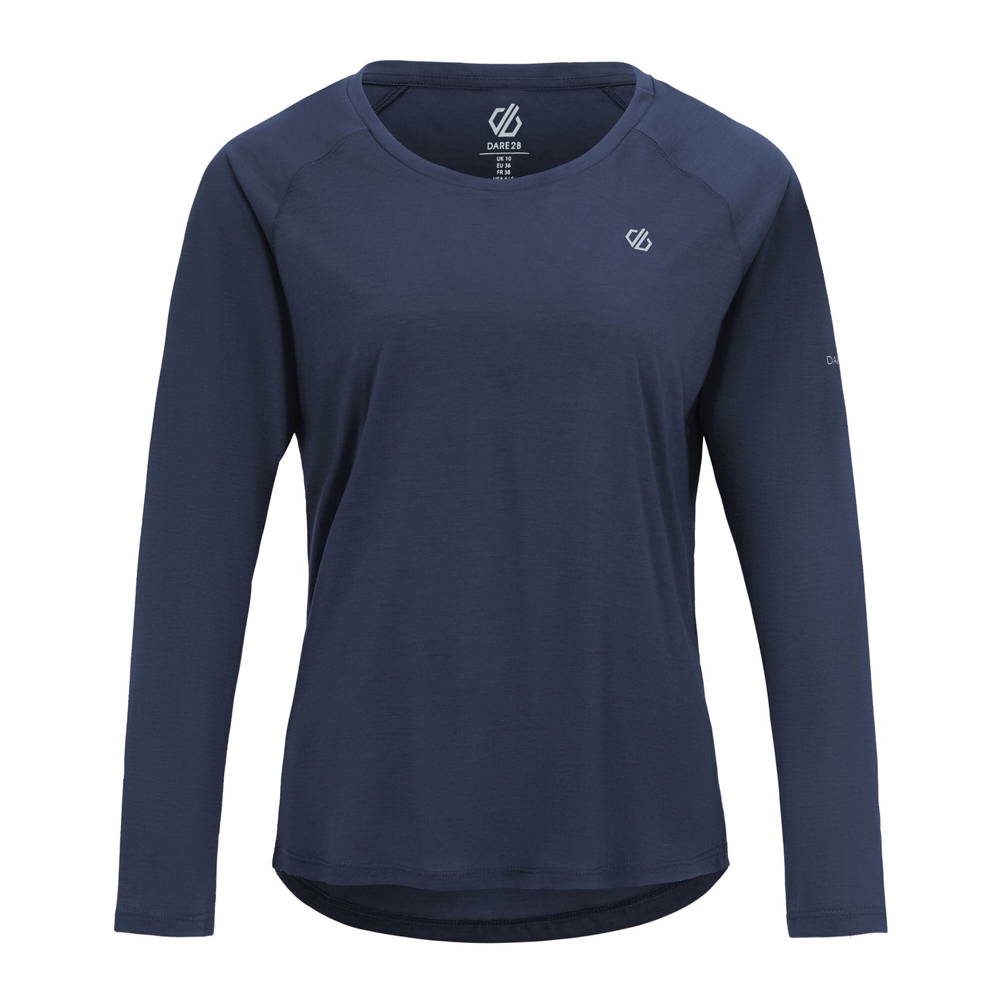 Navy - Front - Dare 2B Womens-Ladies Serenity Long-Sleeved T-Shirt