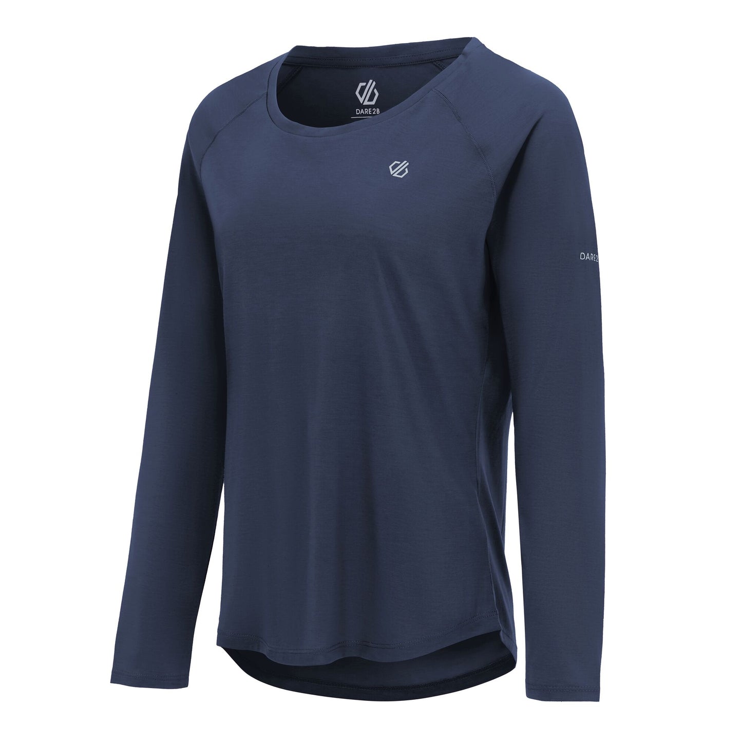 Navy - Side - Dare 2B Womens-Ladies Serenity Long-Sleeved T-Shirt