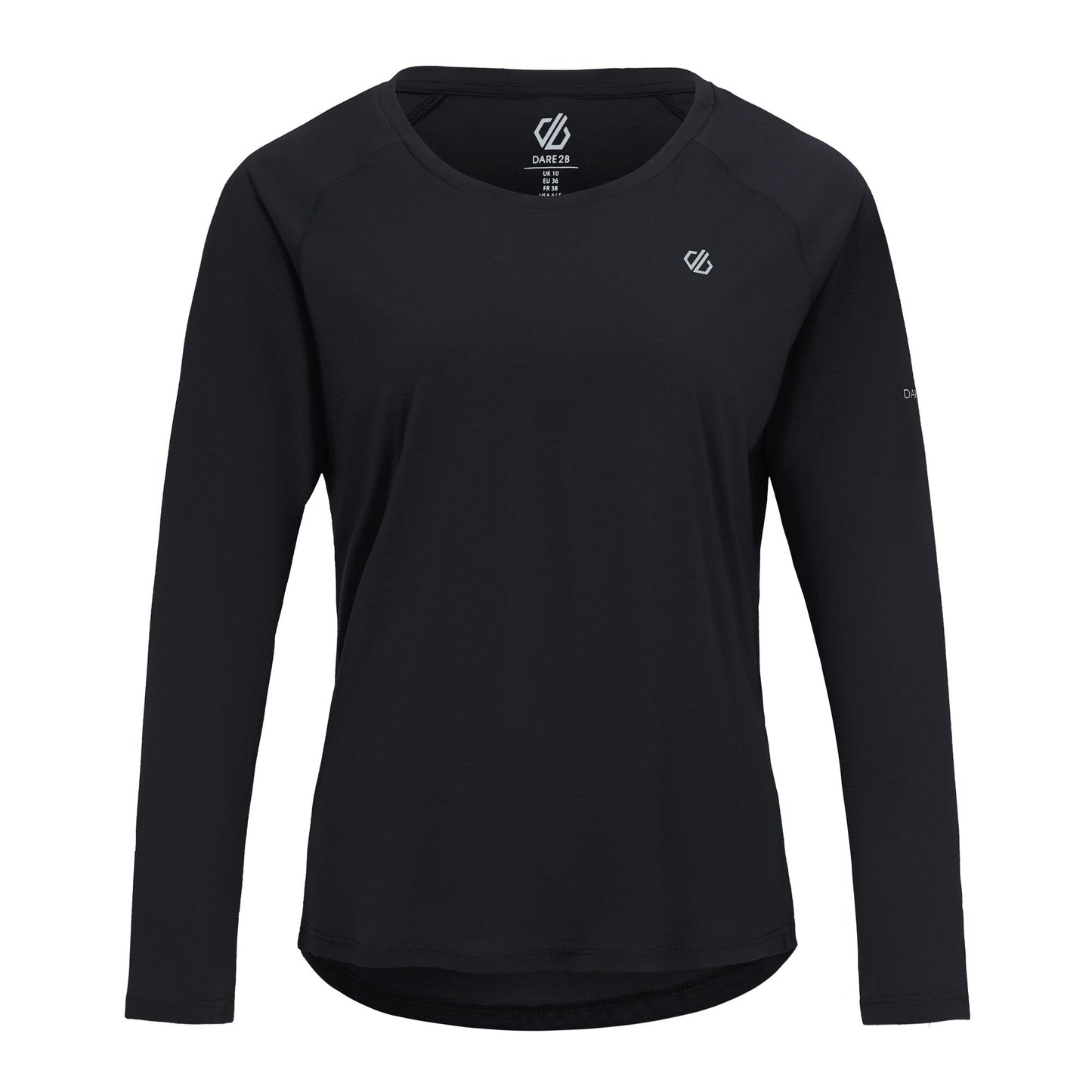 Black - Front - Dare 2B Womens-Ladies Serenity Long-Sleeved T-Shirt