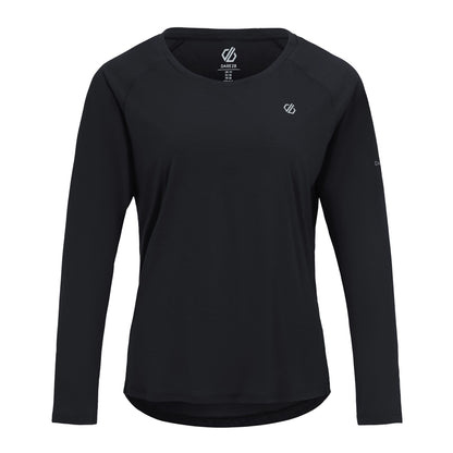 Black - Front - Dare 2B Womens-Ladies Serenity Long-Sleeved T-Shirt