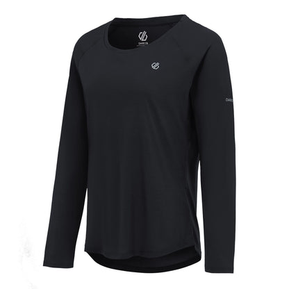 Black - Side - Dare 2B Womens-Ladies Serenity Long-Sleeved T-Shirt