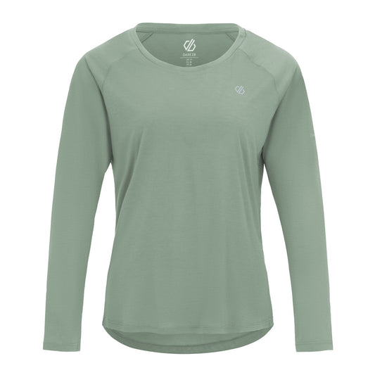Glacier Green - Front - Dare 2B Womens-Ladies Serenity Long-Sleeved T-Shirt