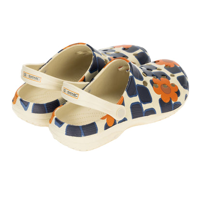 Orange - Back - Regatta Womens-Ladies Orla Kiely Giant Flower Clogs