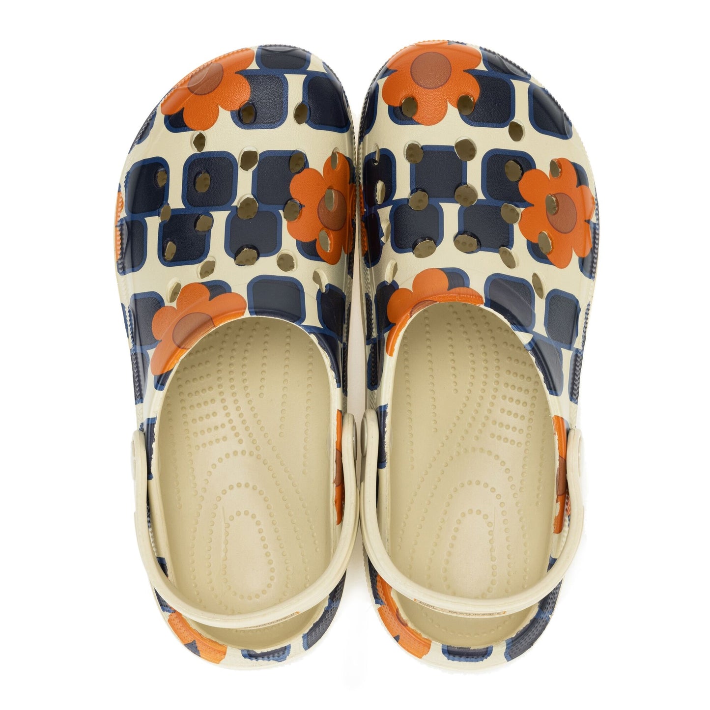 Orange - Pack Shot - Regatta Womens-Ladies Orla Kiely Giant Flower Clogs