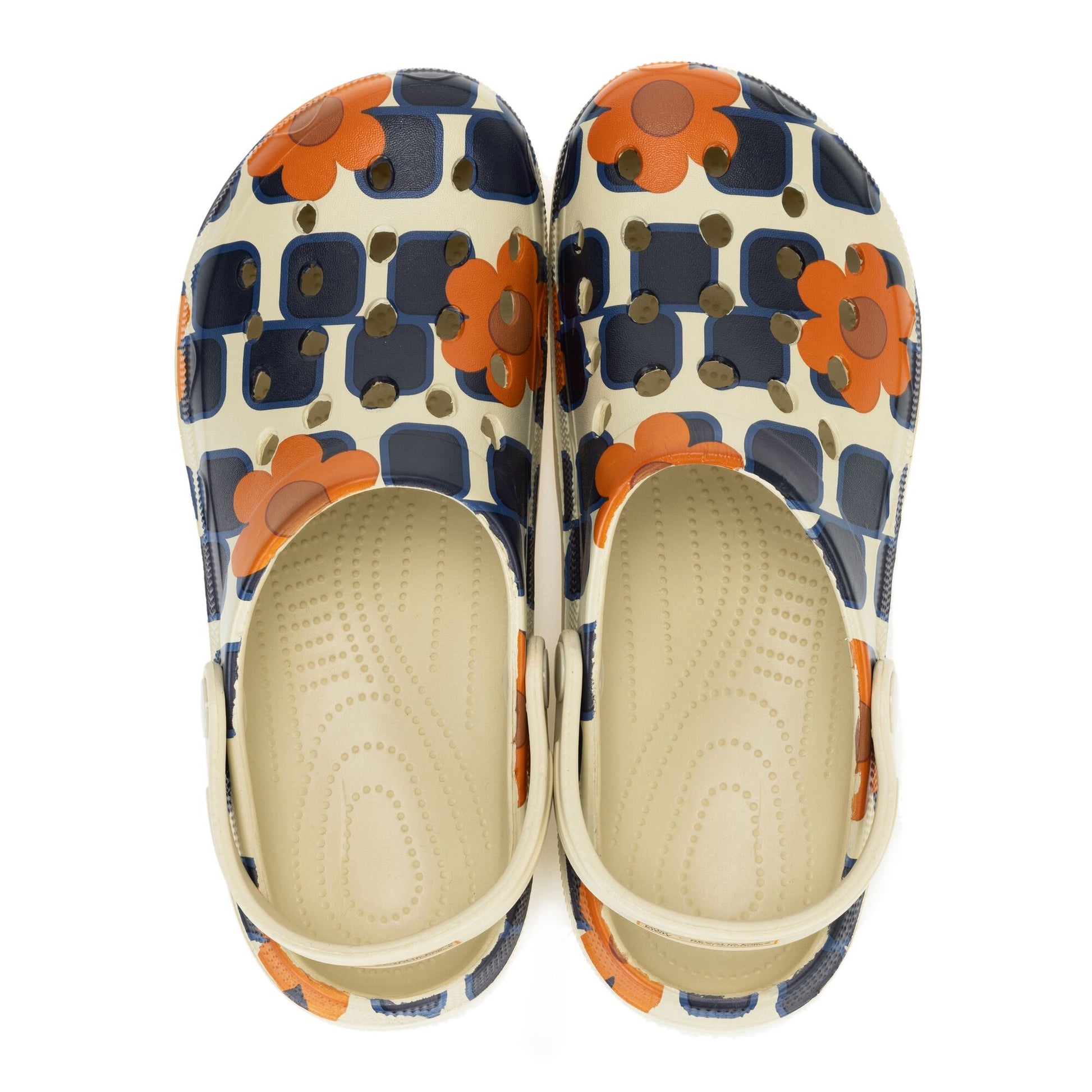 Orange - Pack Shot - Regatta Womens-Ladies Orla Kiely Giant Flower Clogs