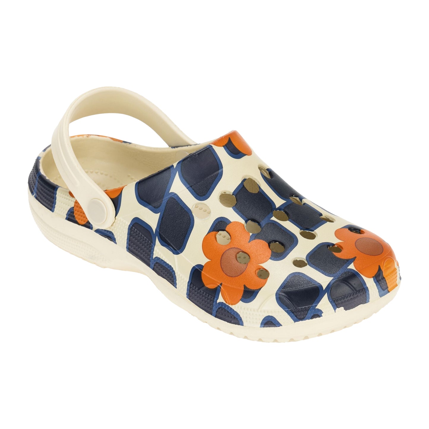 Orange - Front - Regatta Womens-Ladies Orla Kiely Giant Flower Clogs