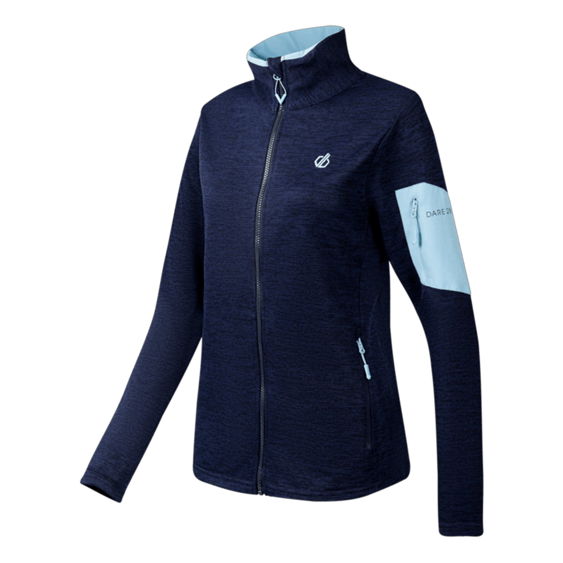 Navy - Side - Dare 2B Womens-Ladies Torrek II Fleece Jacket