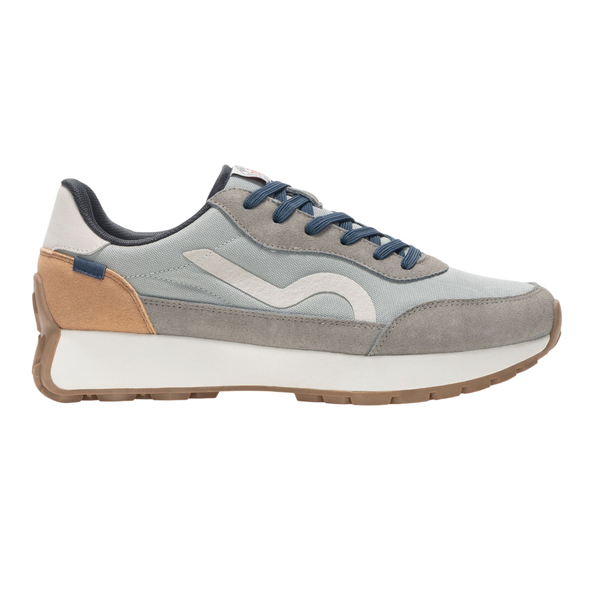 Grey-Tan-Denim - Lifestyle - Regatta Mens Marine Heritage II Suede Trainers