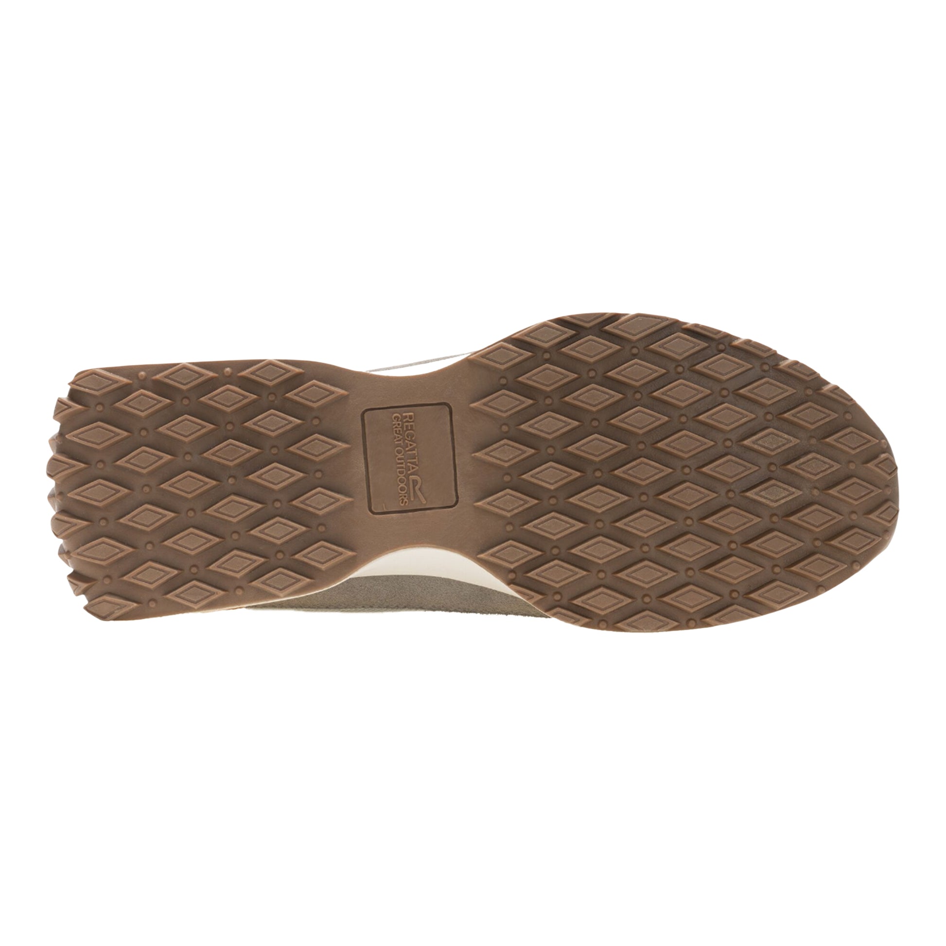 Grey-Tan-Denim - Close up - Regatta Mens Marine Heritage II Suede Trainers