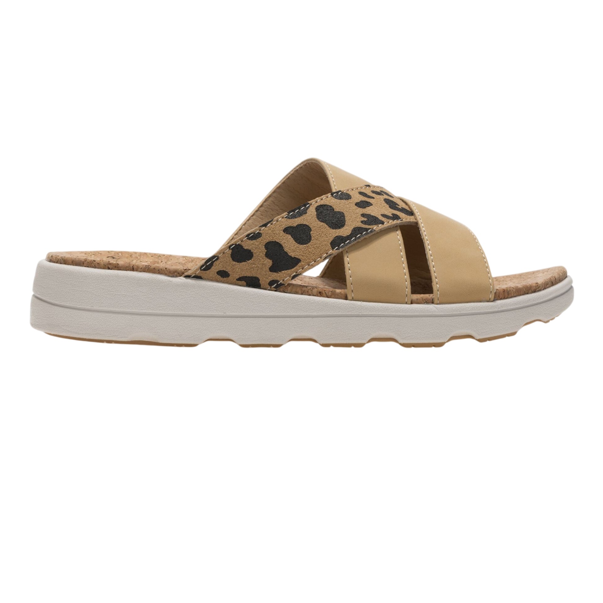 Tan - Side - Regatta Womens-Ladies Cassie Leopard Pattern Sandals