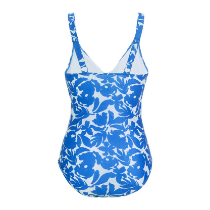 Blue - Back - Regatta Womens-Ladies Baylenne Fleur Bloom One Piece Swimsuit
