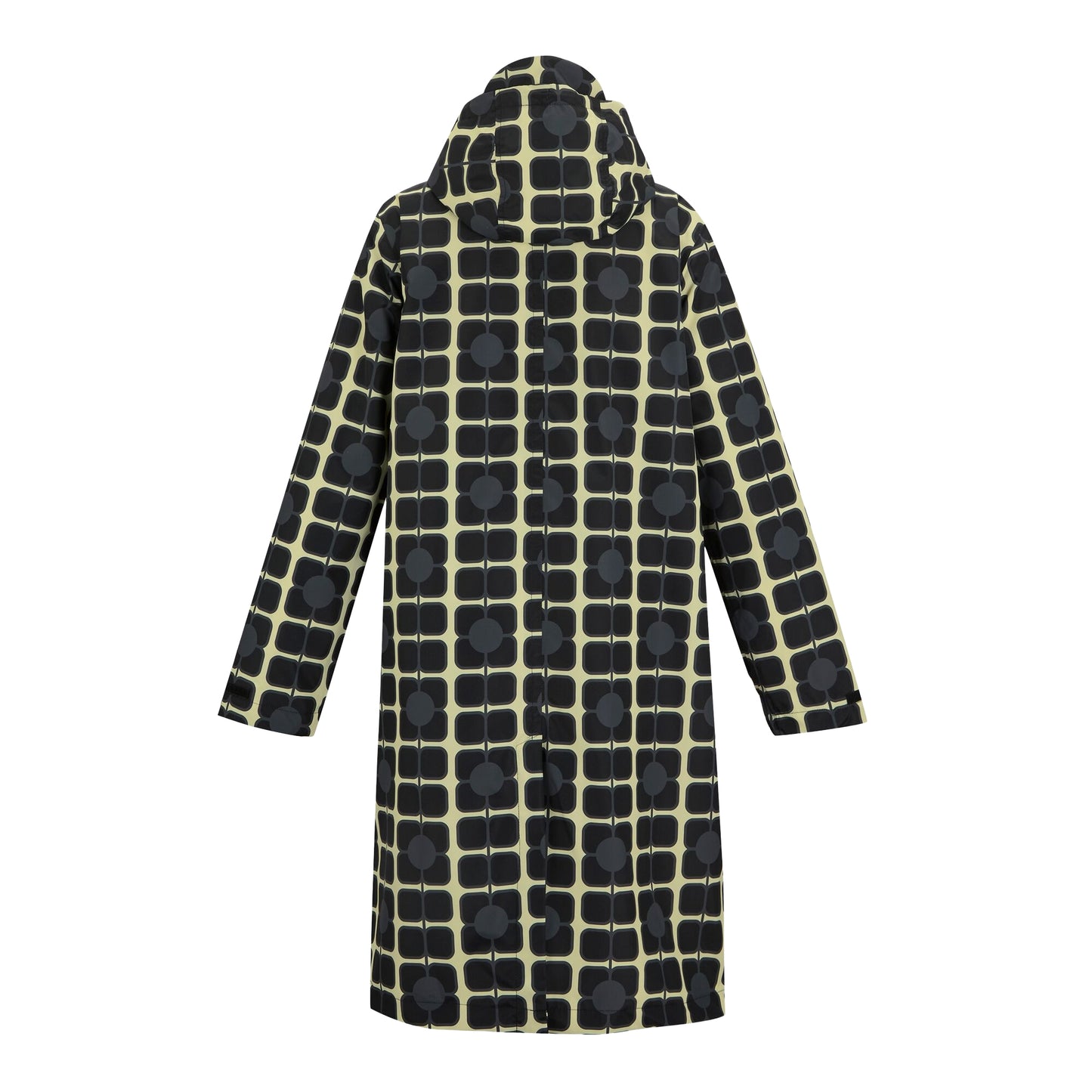 Monochrome - Back - Regatta Womens-Ladies Orla Kiely Poppy Long Length Waterproof Jacket