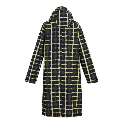 Monochrome - Back - Regatta Womens-Ladies Orla Kiely Poppy Long Length Waterproof Jacket