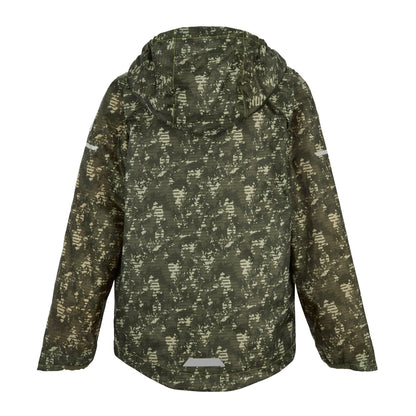 Light Sage - Back - Regatta Childrens-Kids Lever II Line Camo Waterproof Jacket