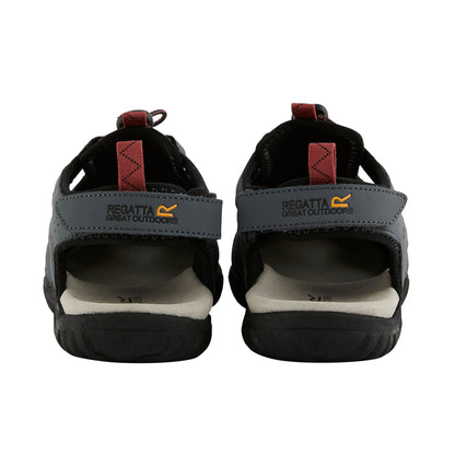 Dark Storm-Brick - Back - Regatta Mens Westshore IV Sandals