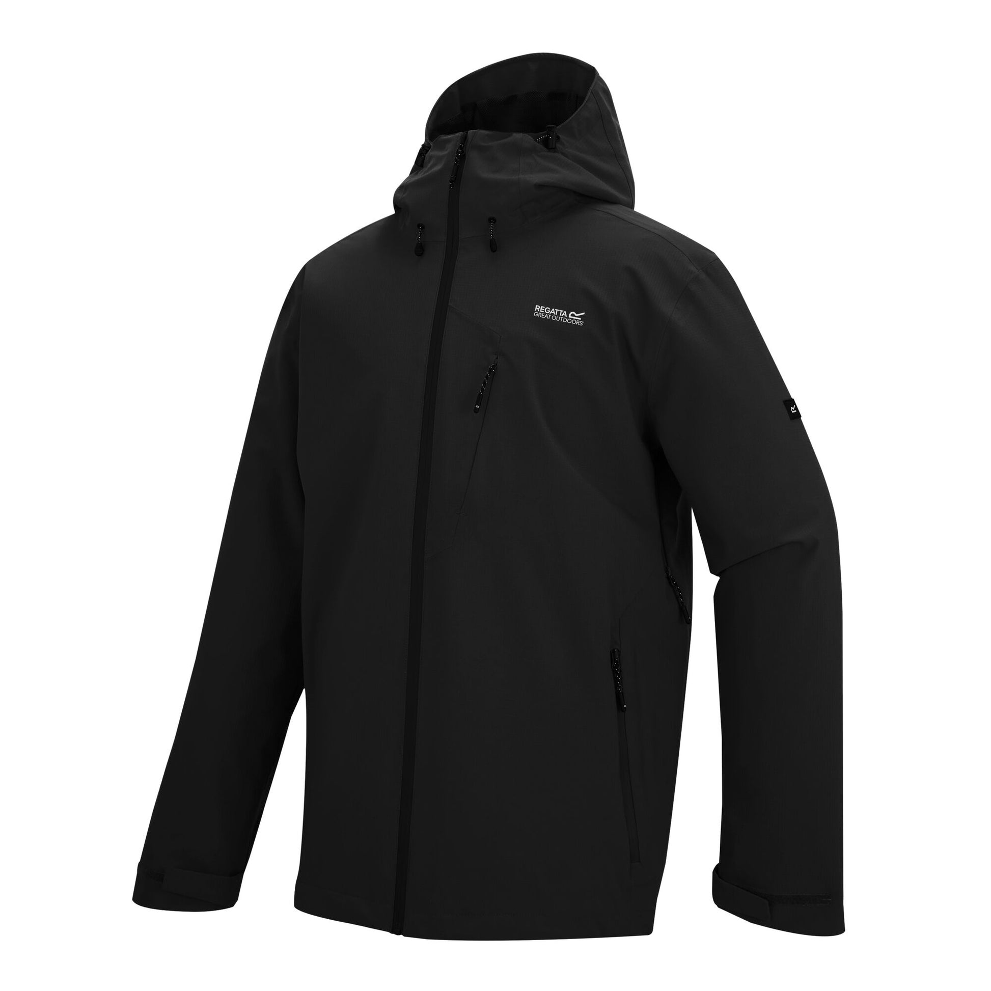 Black - Side - Regatta Mens Oklarna Waterproof Jacket