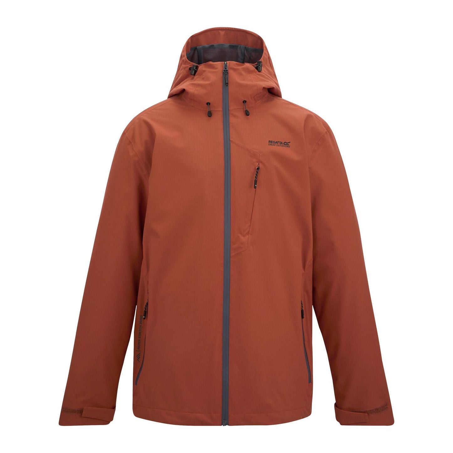 Brick Red - Front - Regatta Mens Oklarna Waterproof Jacket