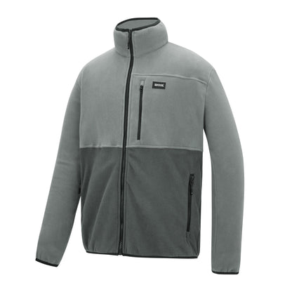 Storm-Lead Grey - Side - Regatta Mens Frankie Colour Block Full Zip Fleece Jacket