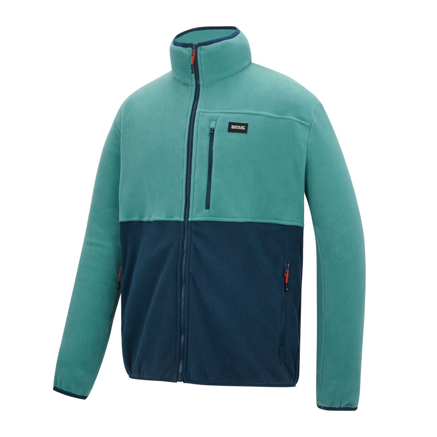 Arctic-Moonlight Denim - Side - Regatta Mens Frankie Colour Block Full Zip Fleece Jacket