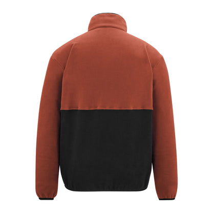 Brick Red-Black - Back - Regatta Mens Frankie Colour Block Full Zip Fleece Jacket
