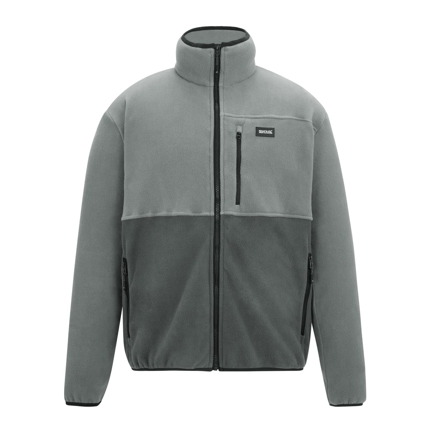 Storm-Lead Grey - Front - Regatta Mens Frankie Colour Block Full Zip Fleece Jacket
