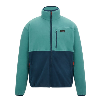 Arctic-Moonlight Denim - Front - Regatta Mens Frankie Colour Block Full Zip Fleece Jacket