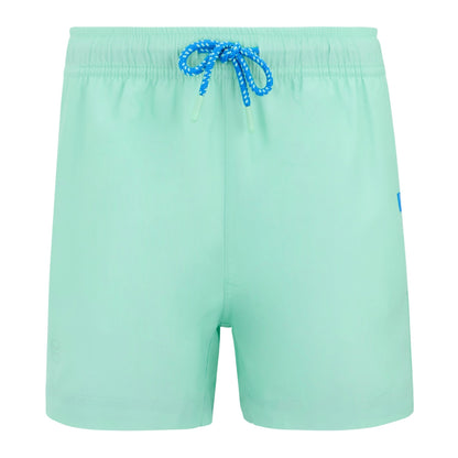 Ice Green-Sonic Blue - Front - Regatta Childrens-Kids Skander Swim Shorts