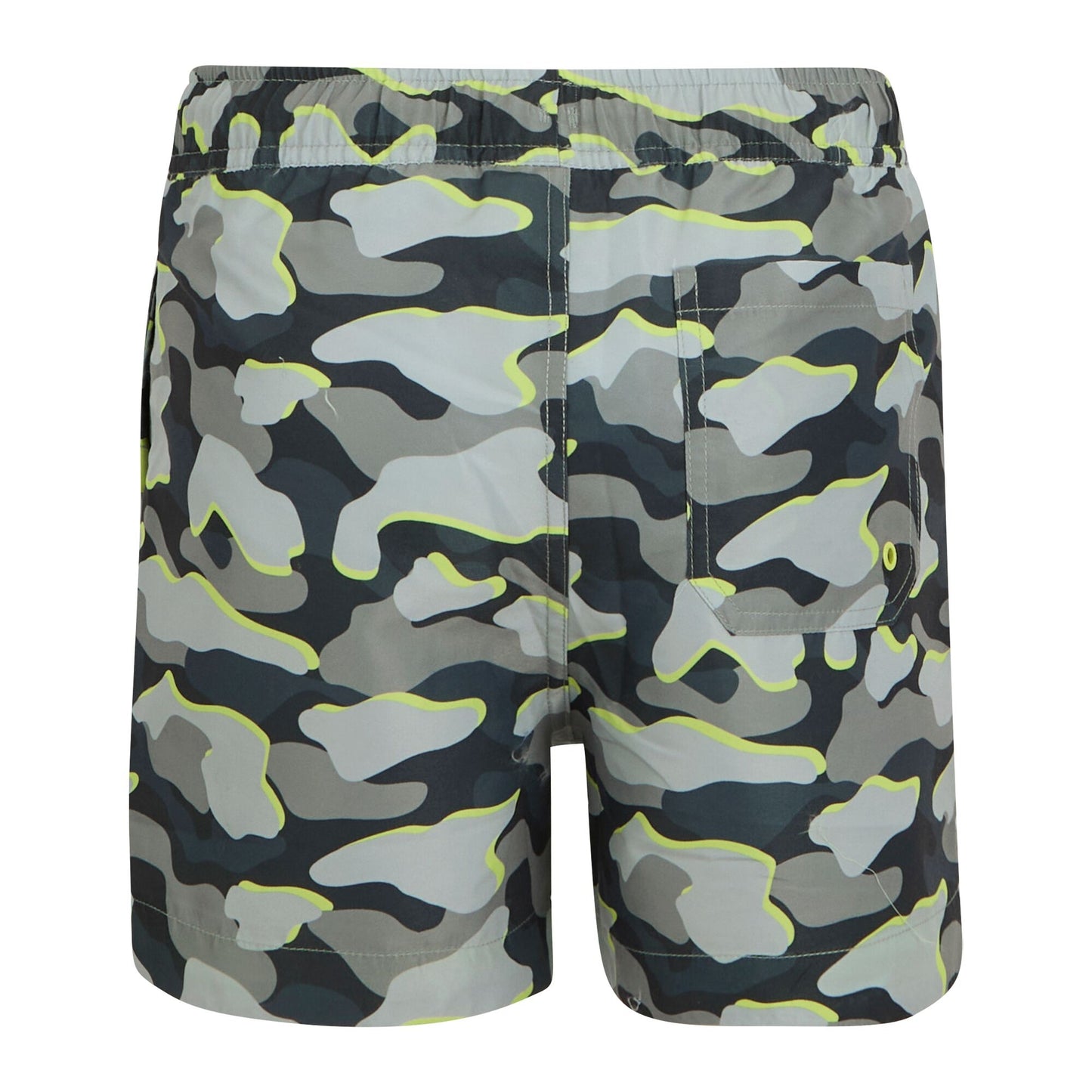 Dark Storm - Back - Regatta Childrens-Kids Skander Camo Swim Shorts