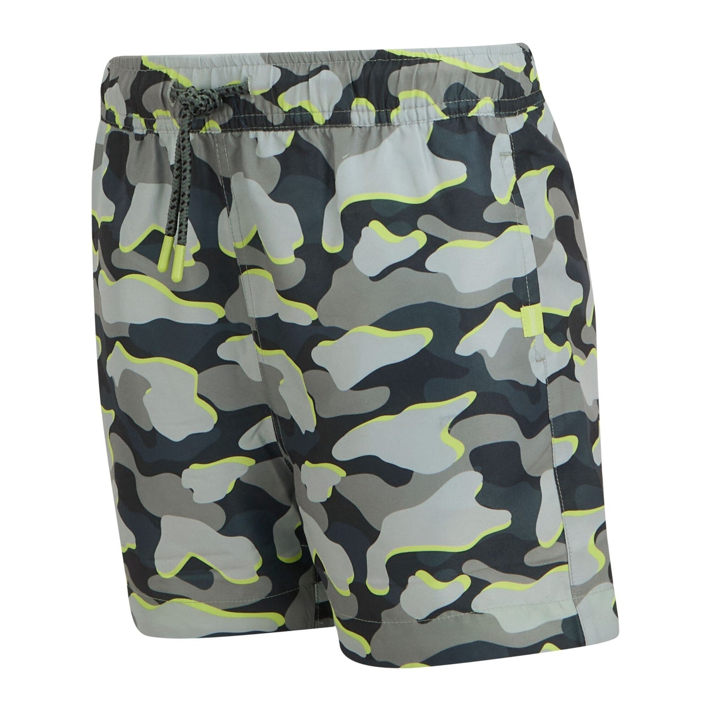 Dark Storm - Side - Regatta Childrens-Kids Skander Camo Swim Shorts