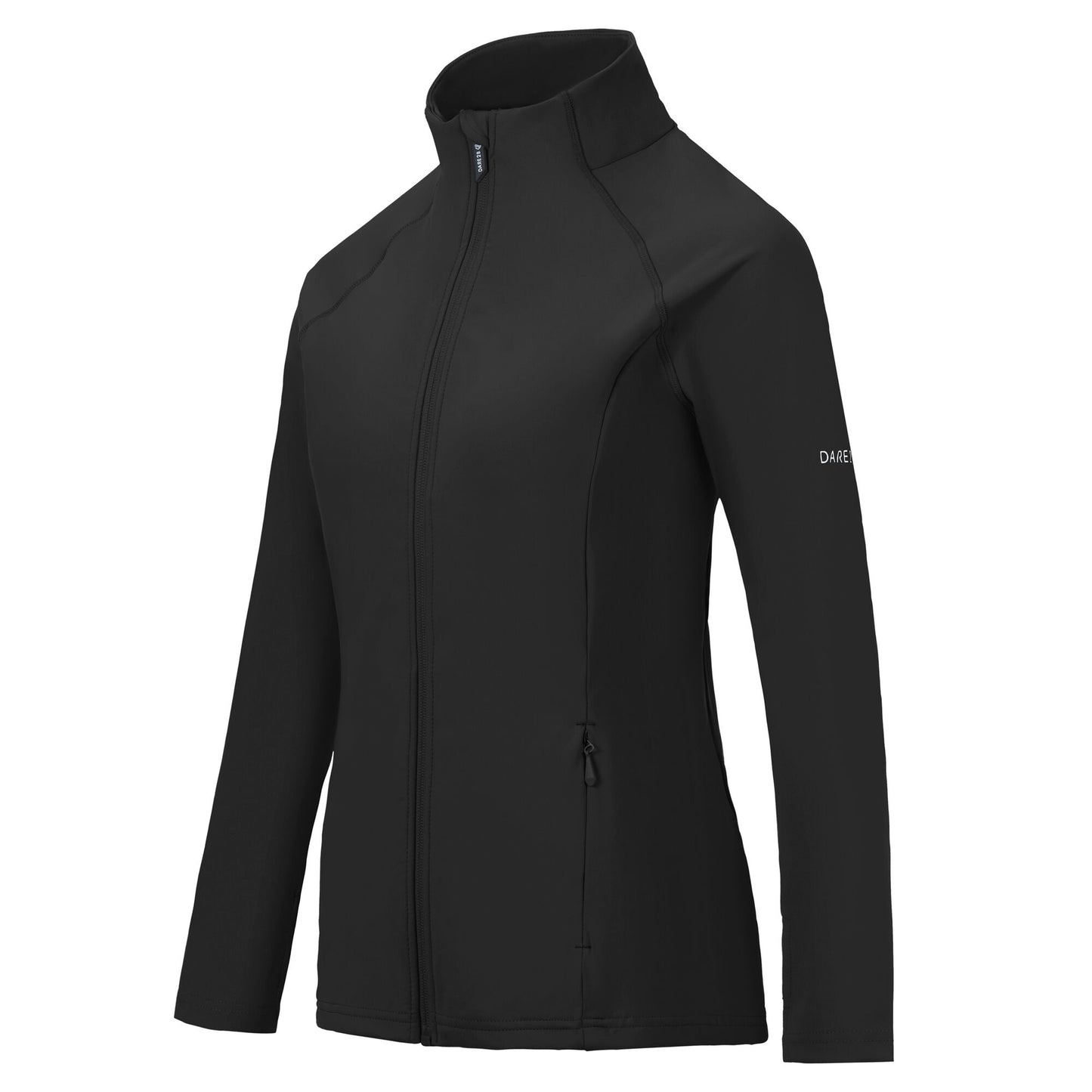 Black - Side - Dare 2B Womens-Ladies Refresh Full Zip Midlayer