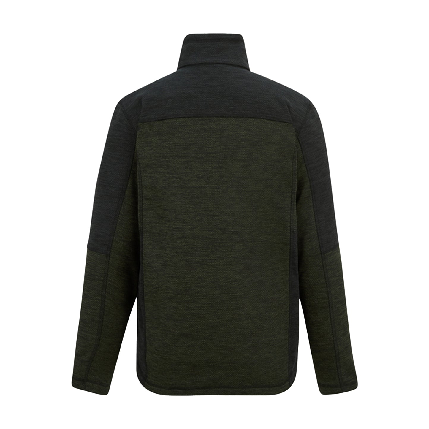 Dark Khaki-Black - Back - Regatta Mens Highton Fleece Full Zip Midlayer