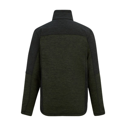 Dark Khaki-Black - Back - Regatta Mens Highton Fleece Full Zip Midlayer
