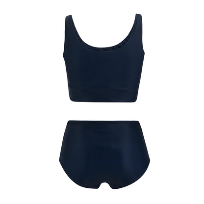 Blue - Back - Regatta Womens-Ladies Orla Kiely Mini Square Flower Reversible Bikini Set