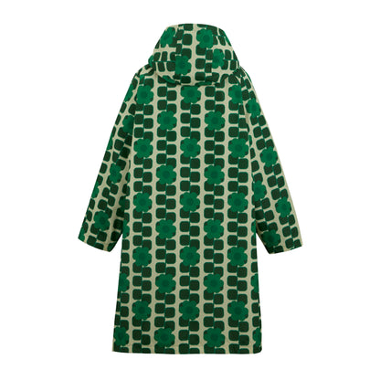 Green - Back - Regatta Girls Orla Kiely Giant Square Flower Changing Robe
