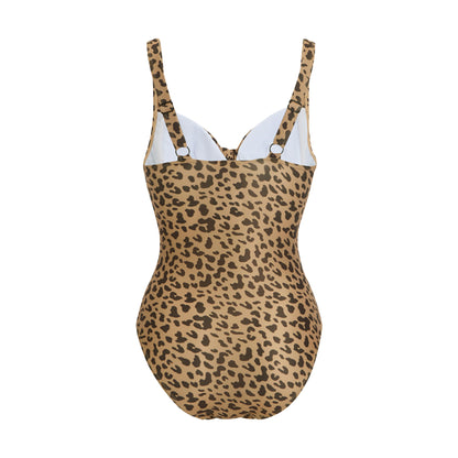 Leopard - Back - Regatta Womens-Ladies Sakari Leopard Tummy Control One Piece Swimsuit