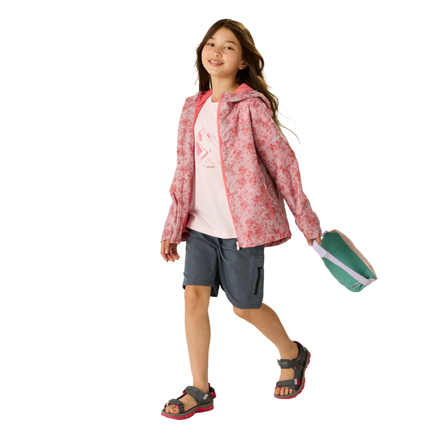 Pink Haze - Lifestyle - Regatta Childrens-Kids Lever II Waterproof Jacket