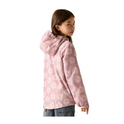 Powder Lilac-Pink Haze - Lifestyle - Regatta Childrens-Kids Lever II Petal Waterproof Jacket