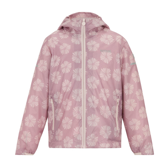 Powder Lilac-Pink Haze - Front - Regatta Childrens-Kids Lever II Petal Waterproof Jacket