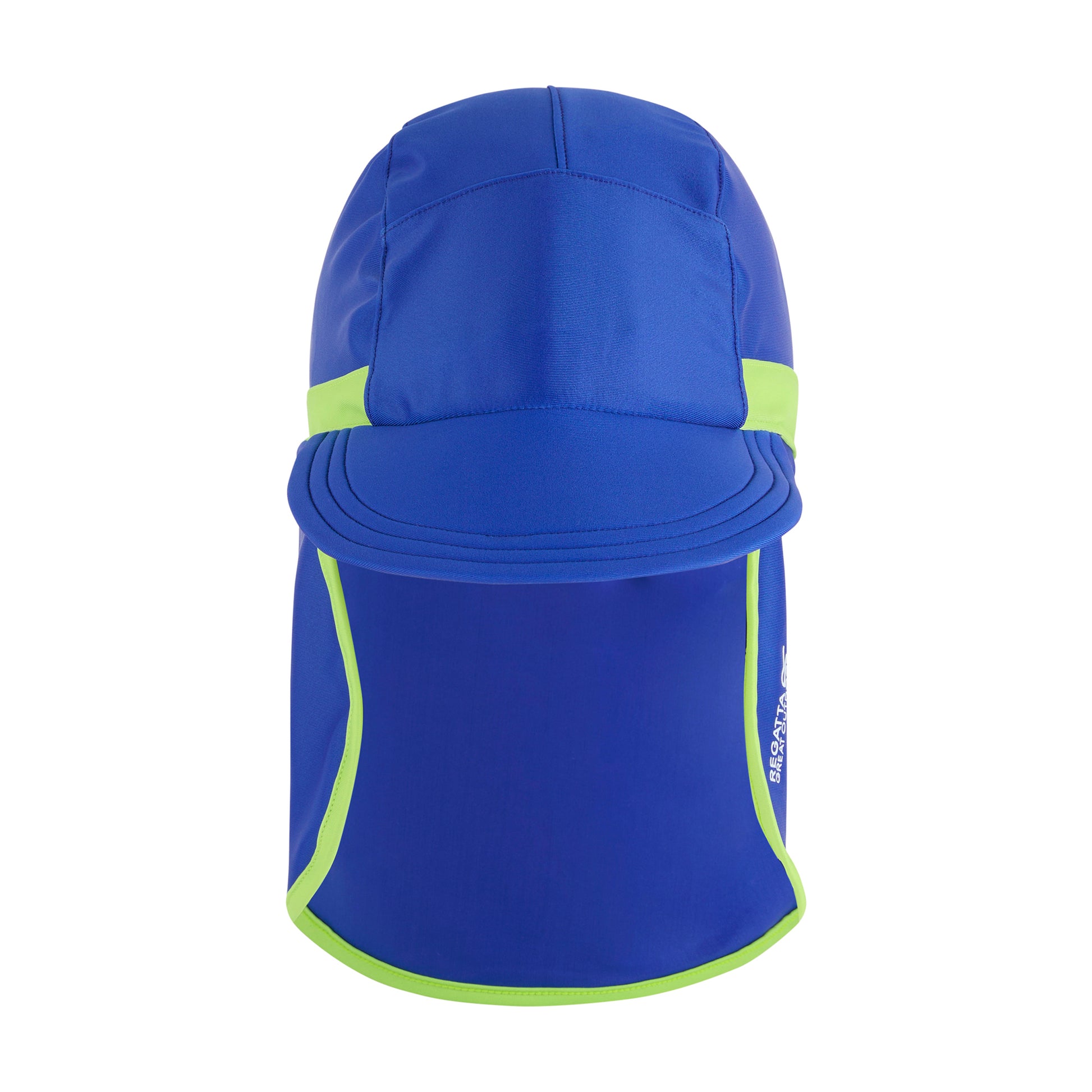 Olympian Blue-Sharp Green - Side - Regatta Childrens-Kids Neck Protector Cap