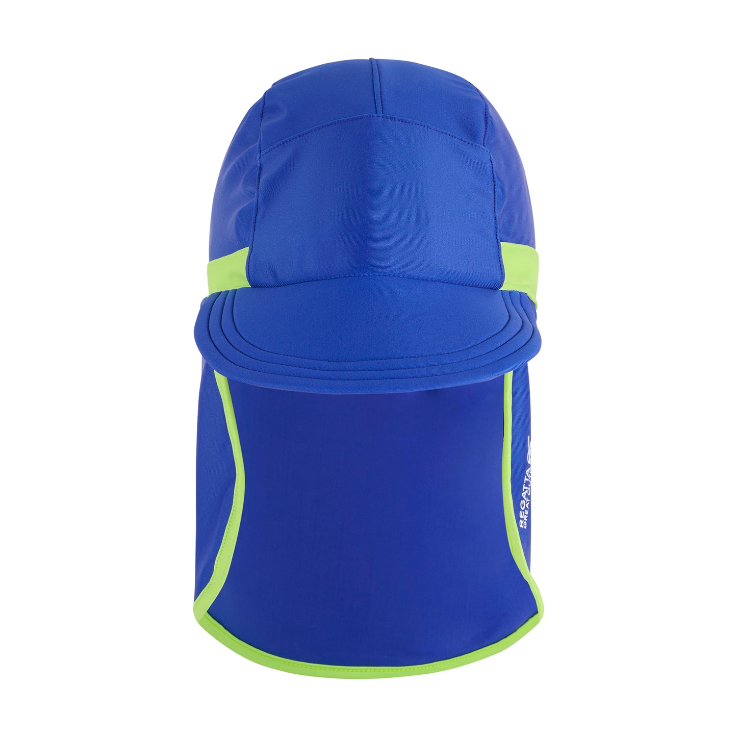 Olympian Blue-Sharp Green - Side - Regatta Childrens-Kids Neck Protector Cap