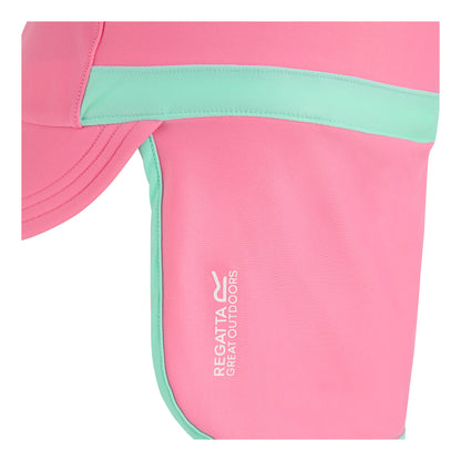 Pink Lemonade-Ice Green - Lifestyle - Regatta Childrens-Kids Neck Protector Cap