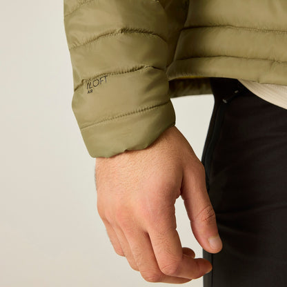 Martini Olive - Pack Shot - Dare 2B Mens Air Lite Baffled Padded Jacket