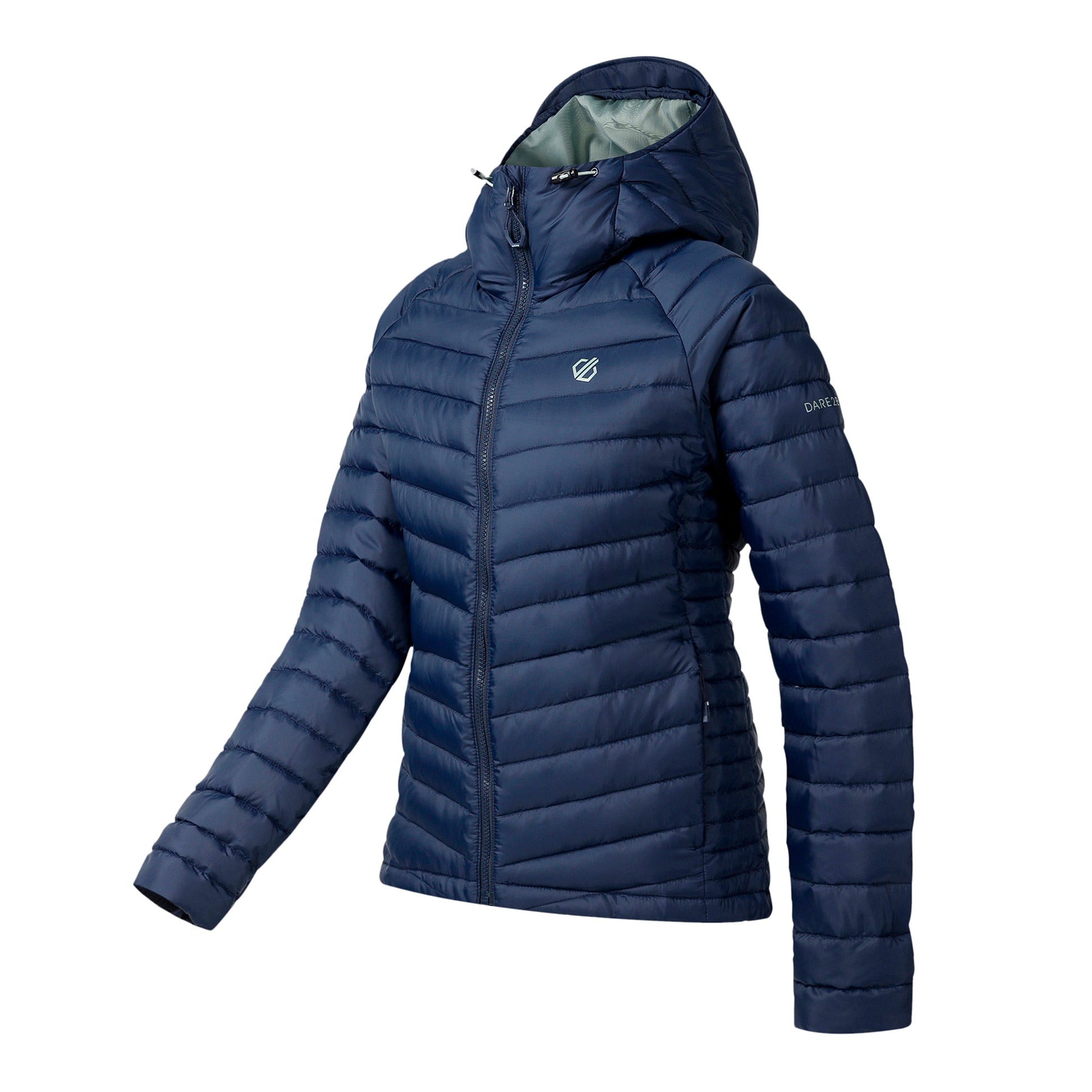 Navy - Side - Dare 2B Womens-Ladies Air Lite Baffled Jacket