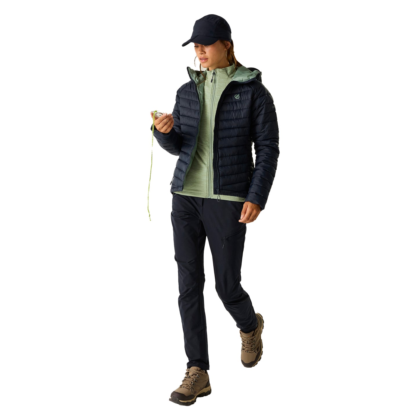 Navy - Pack Shot - Dare 2B Womens-Ladies Air Lite Baffled Jacket