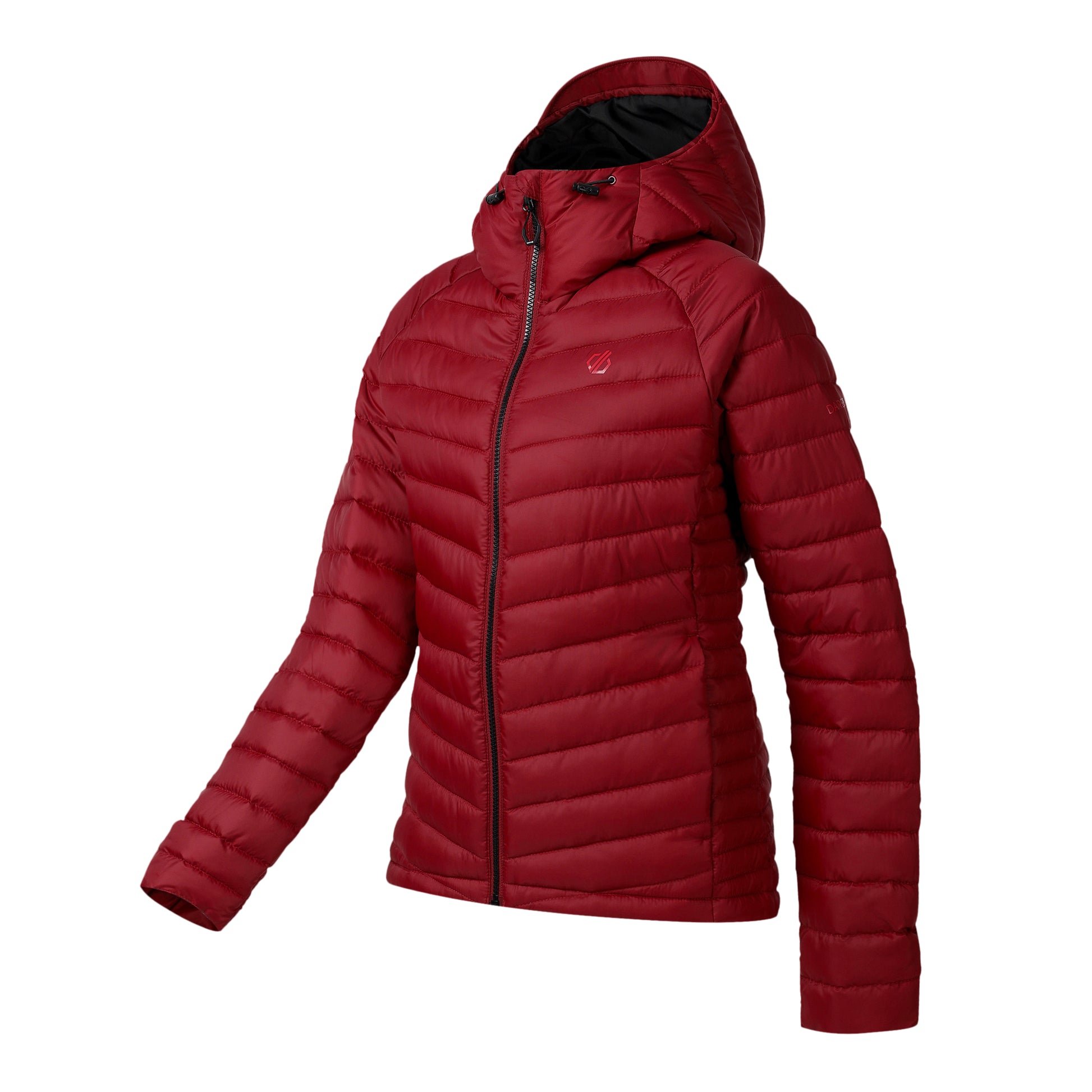Tibetan Red - Side - Dare 2B Womens-Ladies Air Lite Baffled Jacket