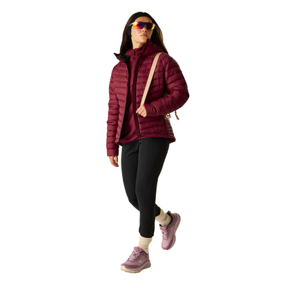 Tibetan Red - Pack Shot - Dare 2B Womens-Ladies Air Lite Baffled Jacket