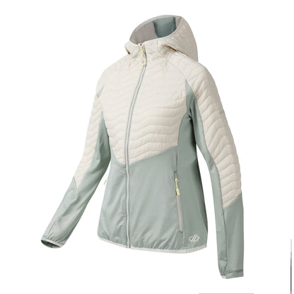 Almond Milk-Glacier Green - Side - Dare 2B Womens-Ladies Air Lite Hybrid Jacket