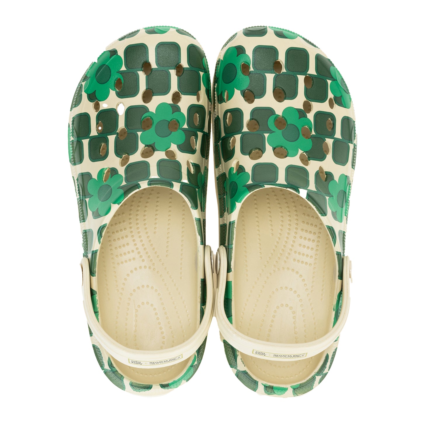 Green - Lifestyle - Regatta Womens-Ladies Orla Kiely Giant Square Flower Clogs